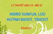 Tính chất vật lý, tính chất hóa học của Hidro Sunfua H2S, Lưu...